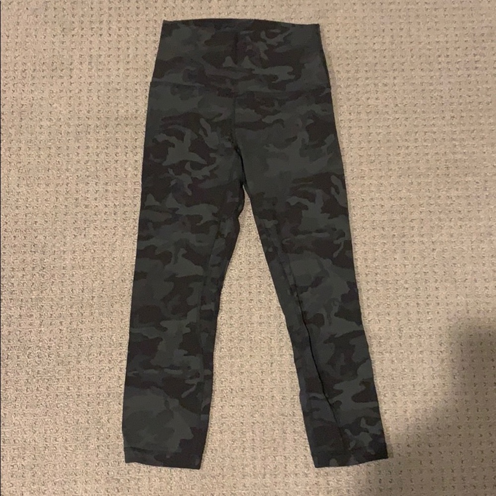 Green Camo Lululemon Align Crop 21” legging